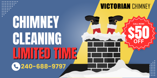 santa going down chimney - limited time chimney cleaning sale